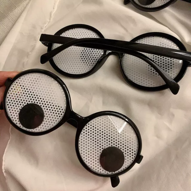 Funny Mobile Eyeball Round Frame Glasses Kids Cosplay Party Entertaining ToBI