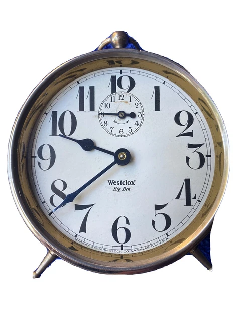 Vintage 1920S Westclox Big Ben Nickel Repeater Alarm Clock $150.00 -  Picclick Au