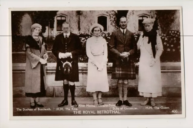 Vintage RPPC King George V & Queen Mary w Duke & Duchess of Gloucester