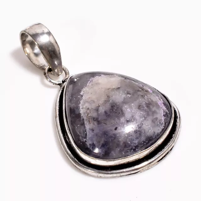 Birthday Gift For Her Natural Iolite Gemstone Pendant 925 Sterling Silver