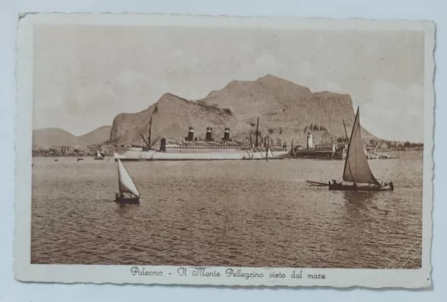 07215 Cartolina - Palermo - monte Pellegrino visto dal mare - 1931