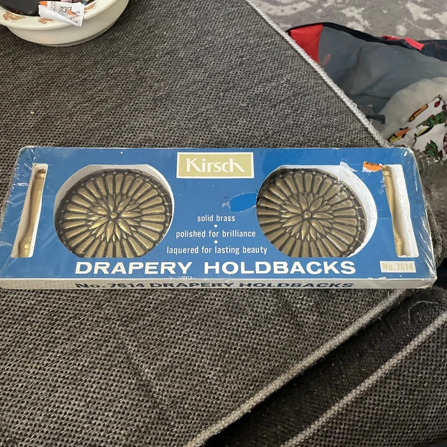 Kirsch Brass Drapery Tie Backs holders Holdbacks #7614