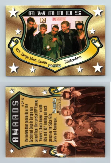 Backstreet Boys Black & Blue #5/10 Awards 2000 Winterland Trading Card