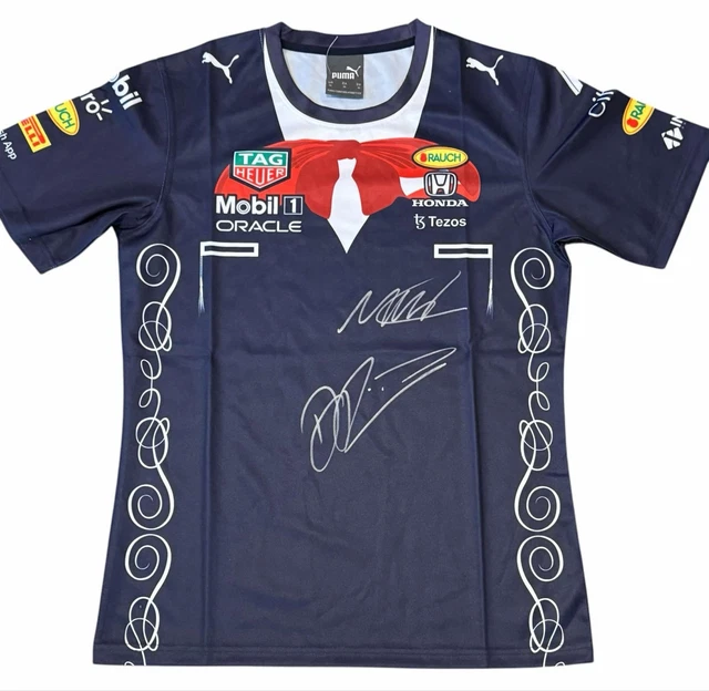 MAX VERSTAPPEN DANIEL RICCIARDO Dual Signed Formula F1 Shirt