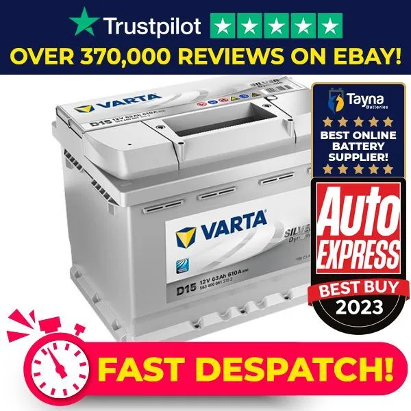 Varta Silver Dynamic D15 Car Battery, 563 400 061 , 12V, 63 Ah, 610 A