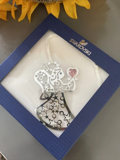 Swarovski  Ornament Angel Star Heart Pink Clear Crystal NEW 5004500