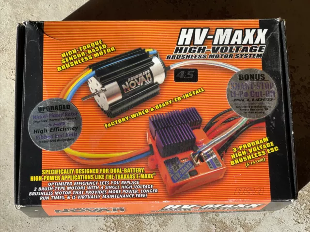 Novak HV Maxx High Voltage 4.5T Brushless Motor & ESC RC Truck Traxxas E-Maxx