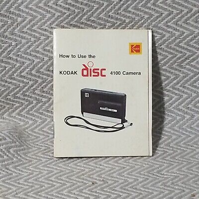 Kodak Disc 4100 Guía de Cómo Usar/Manual Original Cámaras Vintage Años 80