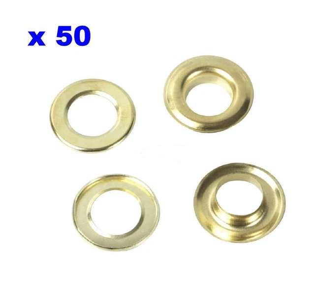 12 œillets de 50 mm pour rideaux, rideaux, cuir, bâches, bannières et tissus