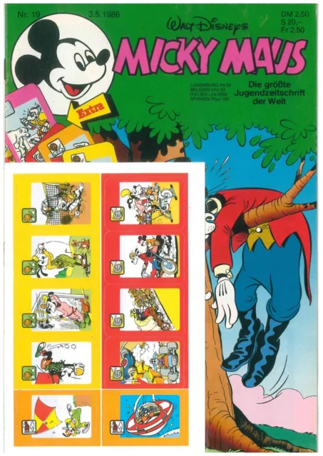 Micky Maus Nr.10-1986 mit allen festen Beilagen gut ungelesen (M 2+1)