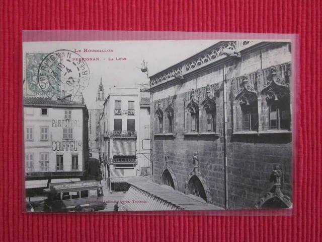 Cpa Written Stamp Perpignan La Loge Le Roussillon