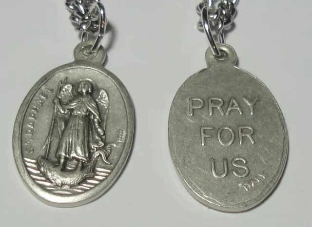 St Raphael the Archangel Holy Medal & Chain - Nurses, Pharmacists & Eye Diseases