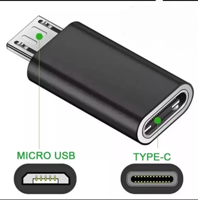 USB Adapter Stecker Micro USB OTG Ladeadapter Konverter USB A auf USB C