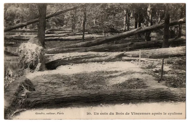 CPA 75 - PARIS - 20. A corner of the Bois de Vincennes after the Cyclone of June 1908