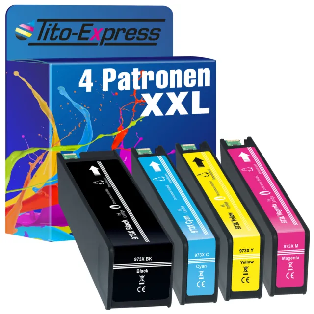 Cartuccia d'inchiostro cartuccia stampante 4x Mega-XXL serie platino per HP973X Pro 452 DW