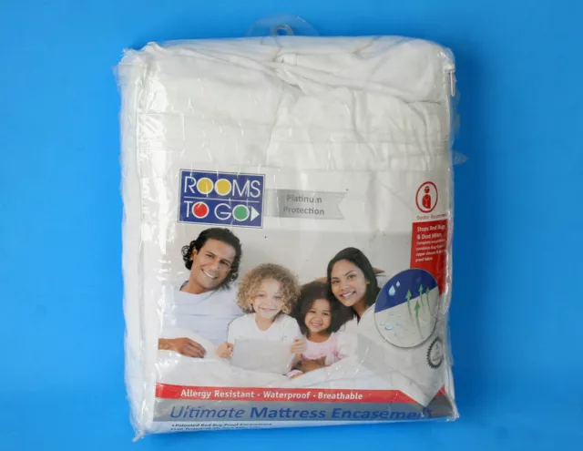 ROOMS TO GO Ultimate Mattress Encasement Protector FULL - Bed Bugs Proof