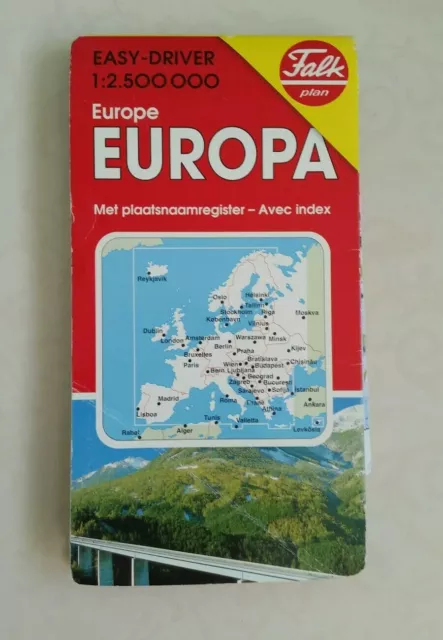 Falk  EUROPE  Easy Driver Map with Index 1:250000   G1