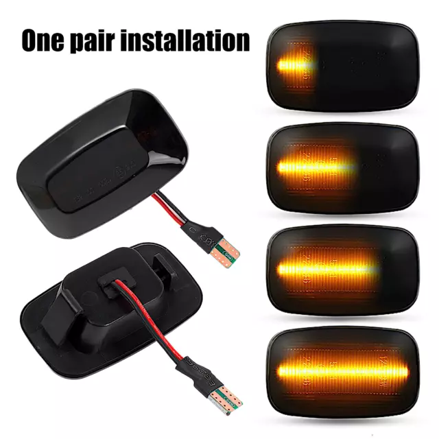 LED Side Repeater Indicator Light Dynamic For Toyota Land Cruiser70 80 Series x2