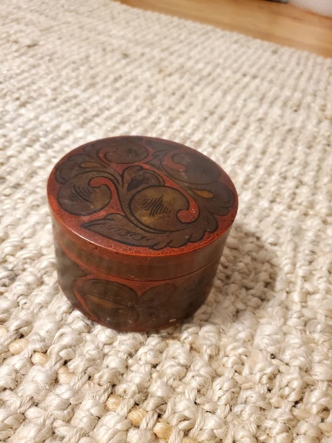Wooden Trinket Box Made In USSR (Russia)