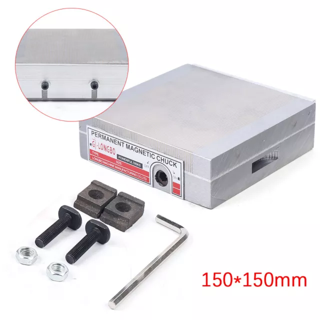 6 in Magnetic Chuck Durable Material Permanent 150 * 150mm Grinding Machine NEW