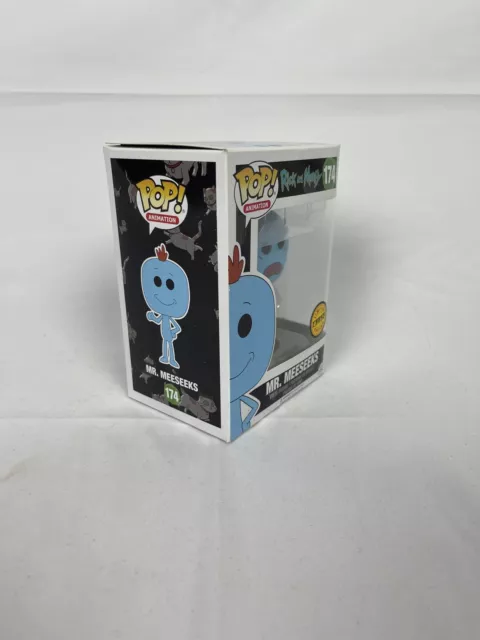 Funko Pop Mr. Meeseeks 174 Rick Morty Limited Chase Edition Vinyl FREE PROTECTOR 3