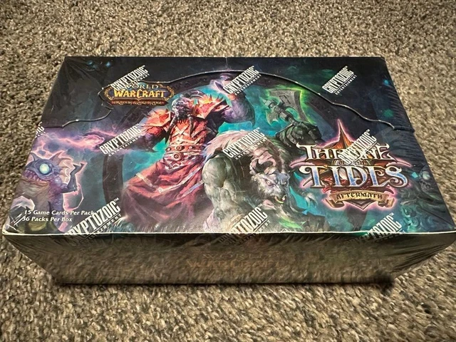 New Wow Warcraft Sealed Throne of the Tides Aftermath Box WoW TCG 36 Packs of 15
