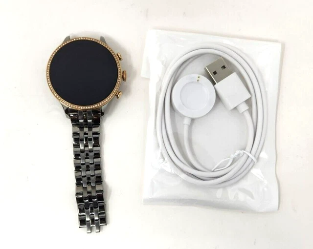 Fossil FTW6078V Gen 6 Smartwatch Gunmetal Stainless Steel 42mm Damaged Band