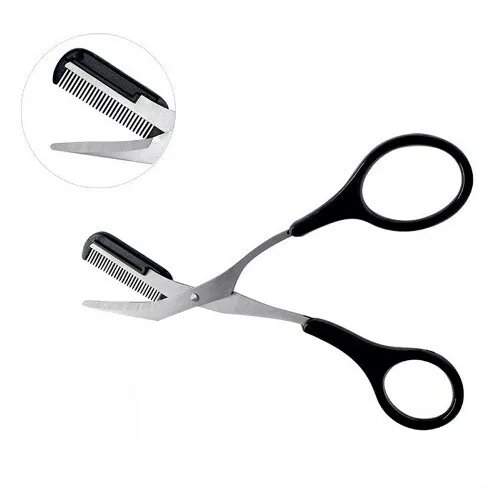 Men Grooming Eyebrow Trimmer Scissors with Comb Shaper