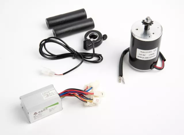 24V 150W ZY6812 Electric Motor w Sprocket, Speed Controller & Thumb Throttle DIY