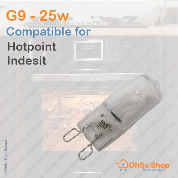 Indesit G9 LAMPE 25W 230V G9 300° pour FOUR 66725