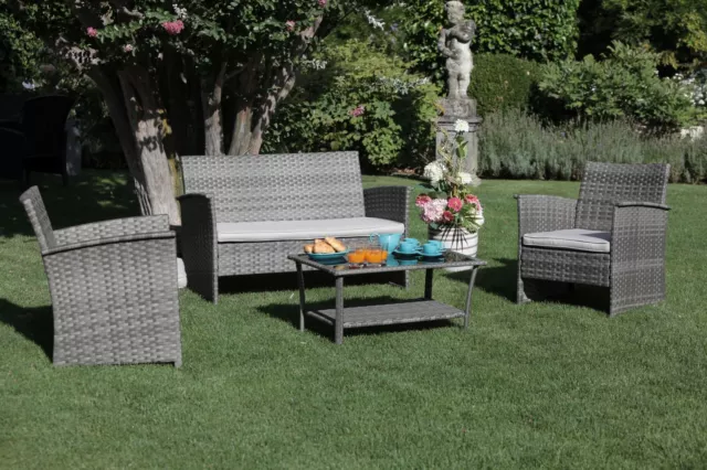 Salotto Da Esterno Giardino Set Rattan Sintetico Polirattan Salottino Polyrattan