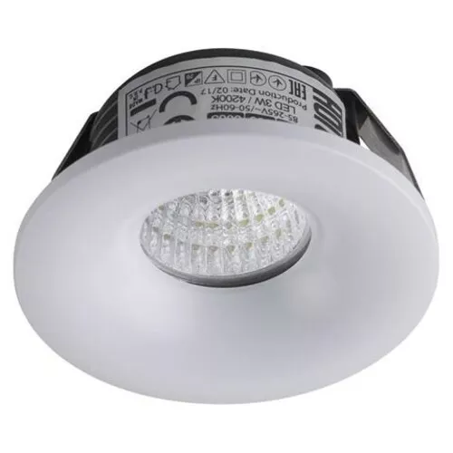 Mini spot LED 3W fixe rond Blanc