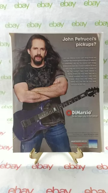 John Petrucci Dimarzio Pickups Guitar Print Ad  11 X 8.5