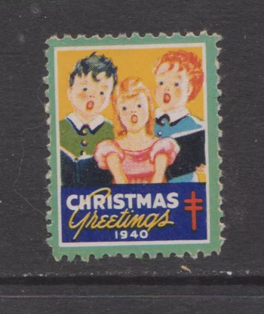 USA Christmas 1940 Anti-Tuberculosis (TB) charity stamp/label