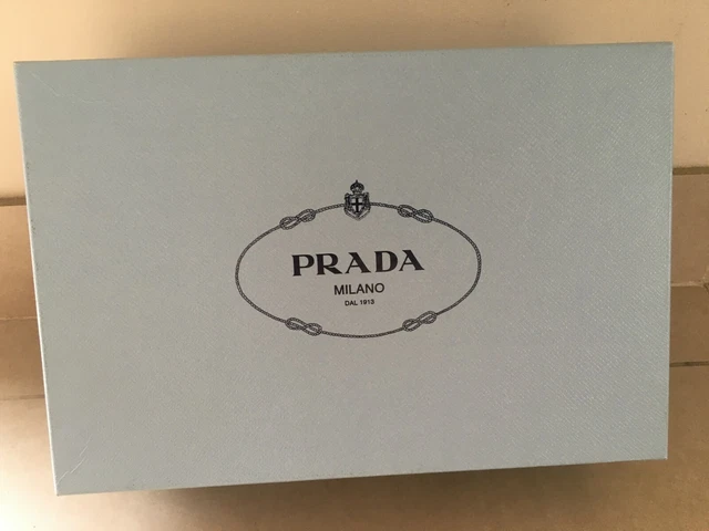 BRAND NEW PRADA Shoe Box Empty GREY BLUE £ - PicClick UK BRAND NEW PRADA Shoe Box Empty GREY BLUE £ - PicClick UK