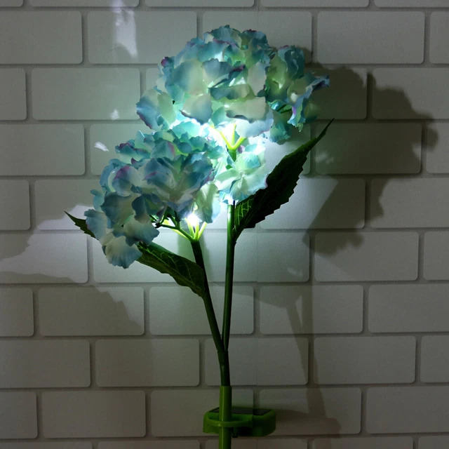 2pcs / set LED énergie solaire fleur forme pelouse lumière colorée lumière 5