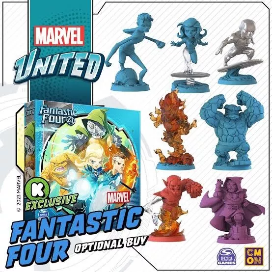 Marvel United Fantastic Four Kickstarter Exclusive Expansion CMON