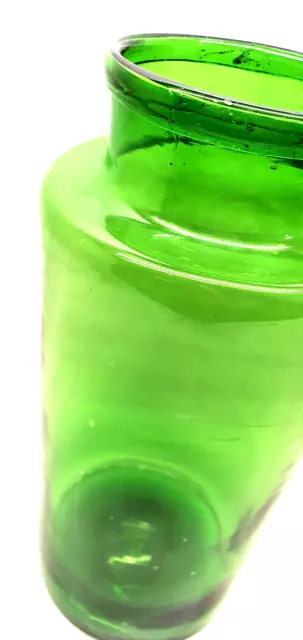 Antik Großer -glas Apotheke 34 CM aus Glas Mundgeblasen Grün Dekoration Vintage 4