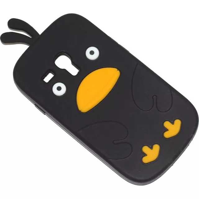 Bird Custodia In Silicone Tpu Case Samsung Galaxy S3 Mini I8190 Nero Black New