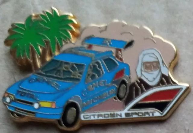 pin's badge Citroën ZX Dakar rallye raid essai de couleur ARTHUS BERTRAND