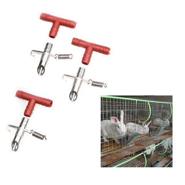 10 piezas alimentador de agua automático con pezón de conejo para fuente potable para mascotas_Z8