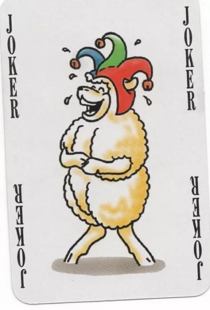 RARE MODERN "Axminster Carpets (A Laughing Sheep)" JOKER Playing Card #22