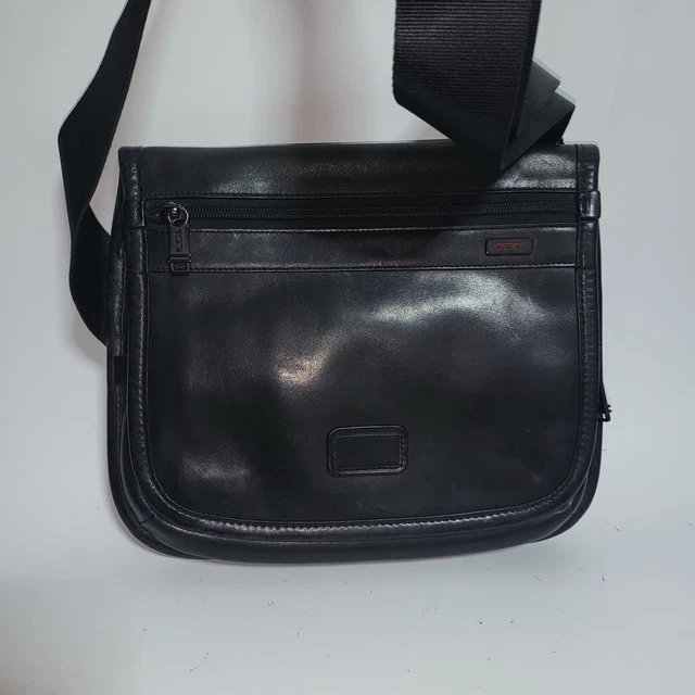 Tumi 92105Dh Alpha Small Flap Body Bag, Shoulder Bag Leather Nylon Black Men's
