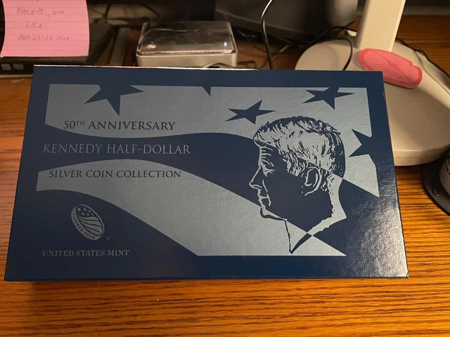 50th Anniversary Silver Kennedy Half Dollar 4 Pc Set OGP K-13