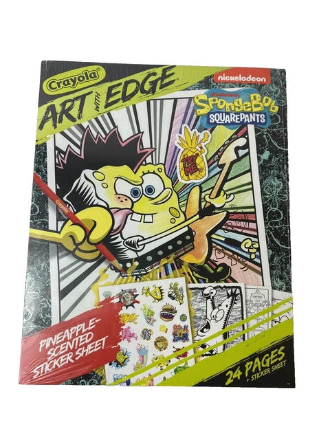 SPONGEBOB COLORING BOOK with scented stickers! New Crayola Colouring ...
