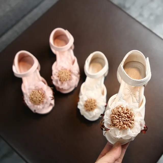 Toddler Infant Kids Baby Girls Lace Floral Party Princess Leather Shoes Sandals