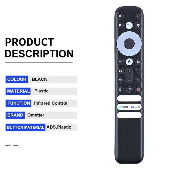 E# Portable Remote Control Lightweight Universal TV Controller for TCL RC902V FM