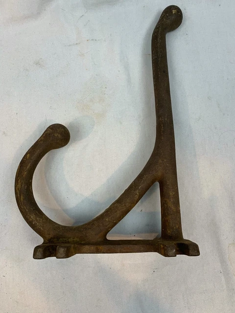 Antique Bridle Hooks Horse Tack Bracket Cast Iron 14" Extra Large c879 3
