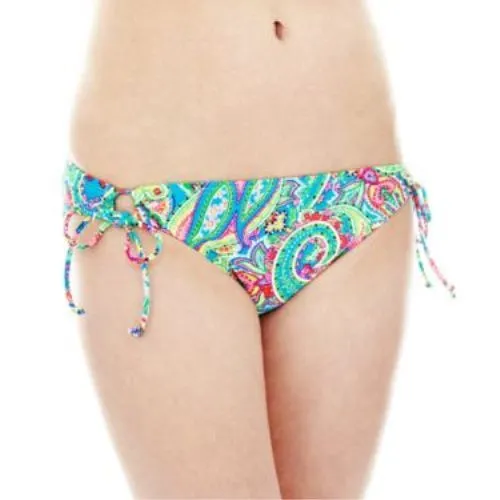 Arizona Adjustable Multi Keyhole Hipster Swim Bottoms Size M, L New Msrp $30