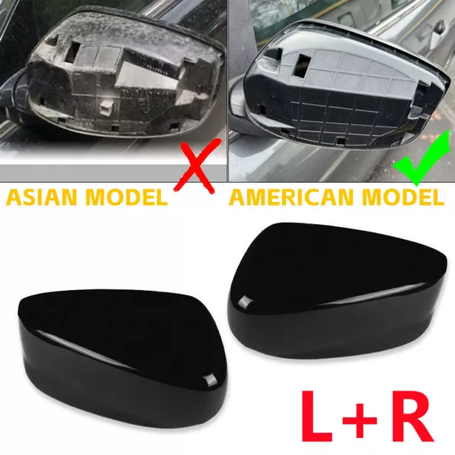 PAIR Side Mirror Cover Cap For Honda Accord 2008 2009 2010 2011 2012 2013 LH+RH